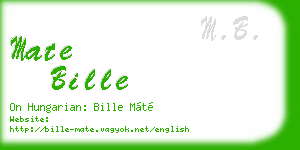 mate bille business card