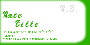 mate bille business card